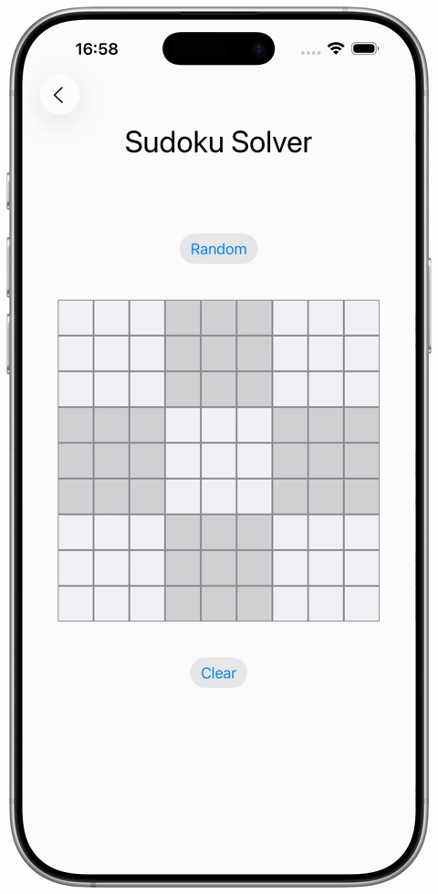 Sudoku Solver View